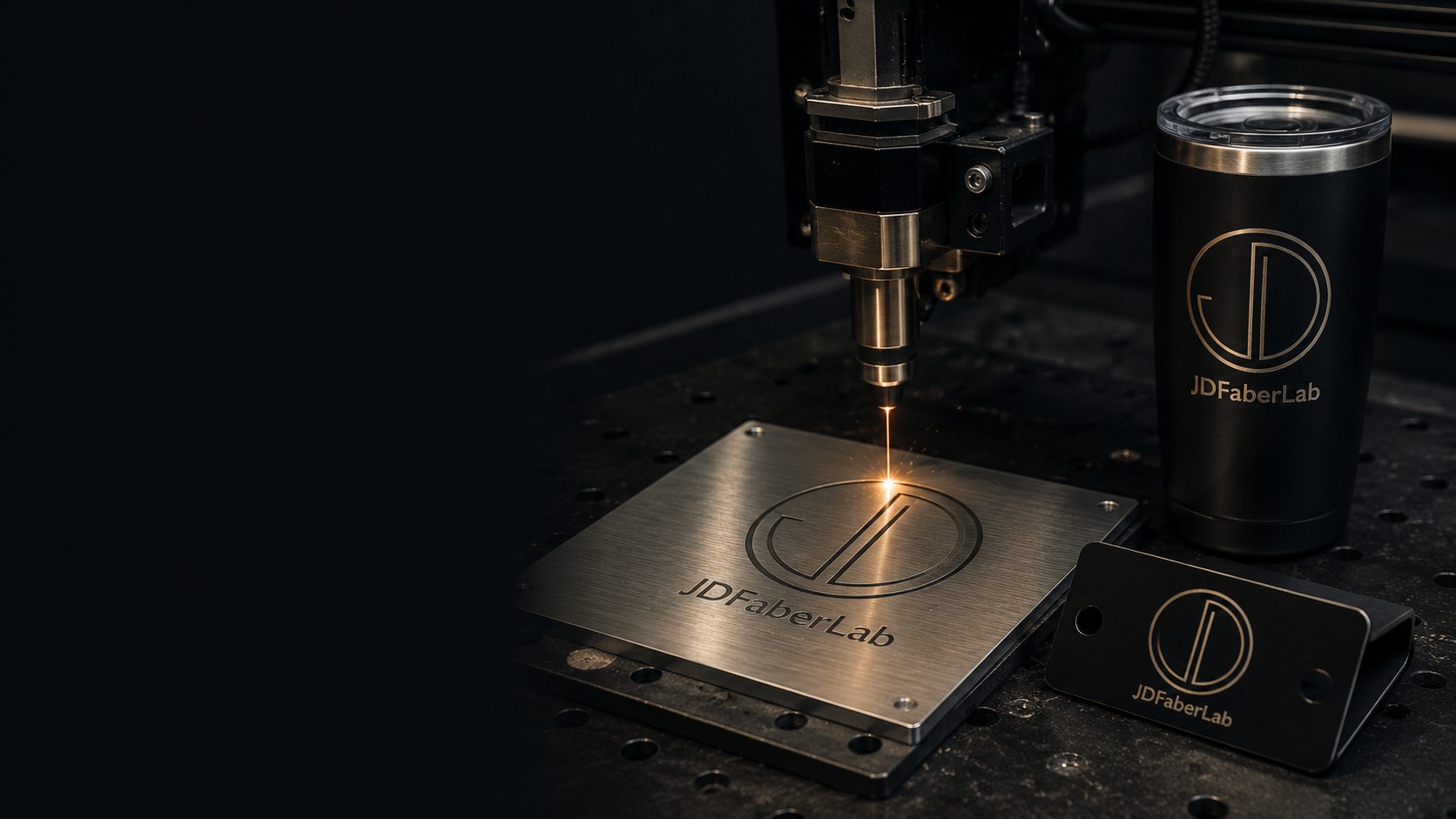 Laser marked products and workshop materials